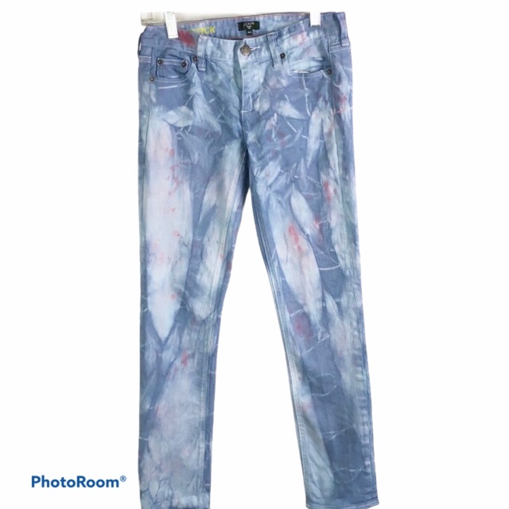 J Crew Factory Matchstick Skinny Jeans 26 Tie Dye
